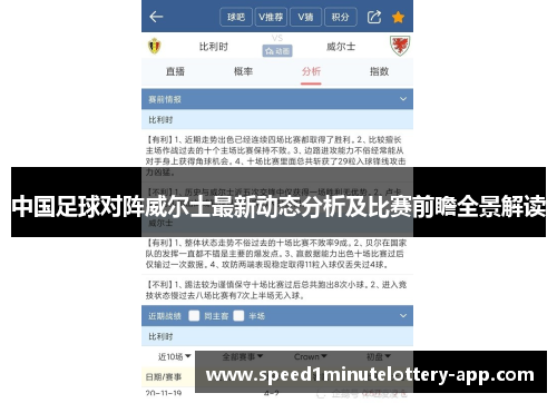 中国足球对阵威尔士最新动态分析及比赛前瞻全景解读